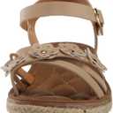 YOKI Women's Comfort Flat Sandal (10, Beige)