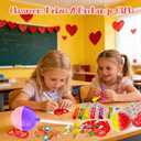 WODMAZ 24 Pack Lollipop-Shaped Stationery Set with Cards Highlighters Stickers Erasers Paperclips for Classroom Gifts Exchange, Easter Stationery Gifts, Goodies Bag Prizes