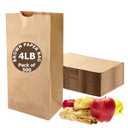 4lb Brown Kraft Paper Lunch and to Go Bags - Pack of 500ct