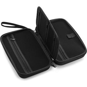 Caseling Hard Case - 9.8 x 5.6x 2.8 - for Universal Electronics/Accessories EVA Protection Hard Travel Organizer Carrying Bag - Black