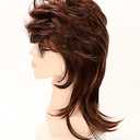 Swiking Mullet Wigs for Men Brown Replacement Wigs 70s 80s Curly Retro Disco Rocker Punk Fancy Natural Hair Party Cosplay Costume Mens Full Wigs