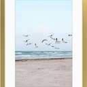 Frametory, 16x24 Frames Display 12x18 Picture with Mat or 16x24 Photo Without Mat, Shatter-Resistant Glass, Pre-Installed Wall Mounting Hardware - Gold