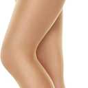 Hanes Perfect Nudes Women's Ultra Sheer Flawless Foundation Finish for Legs, Control Top, Sheer Toe, Run Resistant Pantyhose (Beige, M)