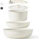 CAROTE Pots and Pans Set Non Stick, 5pcs Cookware Sets, Dishwasher/Oven/Fridge Safe, Kitchen Set, Space Saving Pots Set, Nonstick Set with Versatile Detachable Handle, Induction RV Set