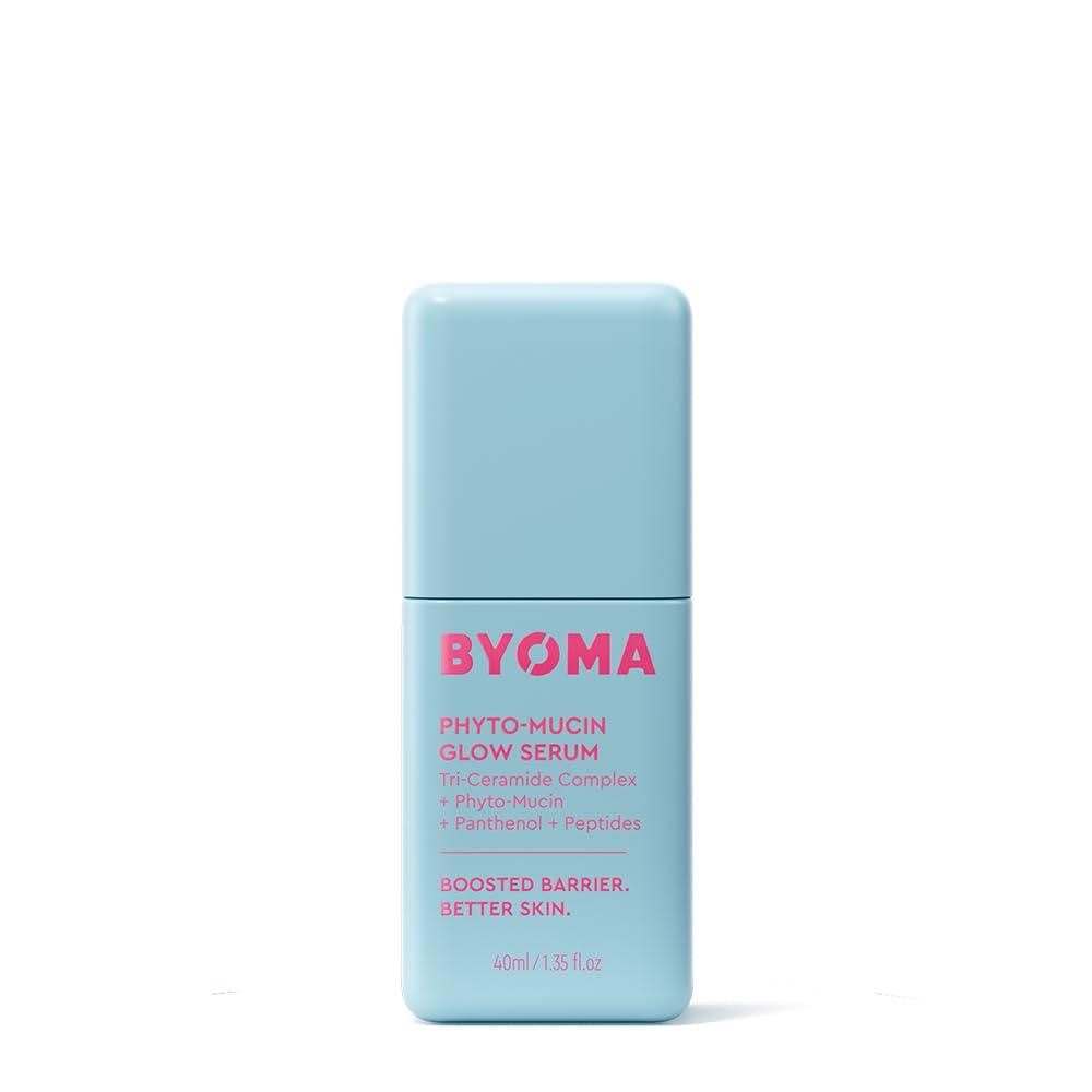 BYOMA Phyto-Mucin Glow Serum - Mucin Face Serum for Glass Skin - Plumps, Primes + Hydrates - Flawless Primer and Makeup Base - Strengthens Skin Barrier - 1.35 Fl Oz