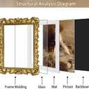 Gold 11x14 Picture Frame Vintage Ornate Picture Frames Antique Baroque for Wall Hanging, Fits 11x14 or Matted to 8x10 Photo