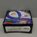 15 Ft Flexible Race Car Track for Kids, Double-Sided Racetrack for 1:64 Diecast Cars Toys, Rolls Up Portable Race Tracks with 4 Car & Suction Cups, Birthday Gifts for Boys Girls Ages 3-5 5-7, Blue