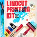 Linocut Printing Kit - Stamp Making Carving Tools - Crafts for Adults - Easter Unique Gifts - Teen Boy Gifts - Birthday Gift Ideas for Women - Hobbies DIY Kits for Adults, Boys, Girls, Women, Men