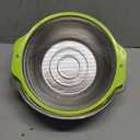 AHIABOAT Colander Stainless Steel Microporous, 2QT Rice Strainer with Mixing Bowl, Rice Washer Bowl Set with Handle, Food-Grade Strainers and Colanders for Kitchen, Pasta, Fruit, Dishwasher Safe