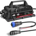 EPOWREY 18AMP Lithium Golf Cart Battery Charger for 48 Volt/58.4V (51.2V) LiFePO4 Battery with Ring Terminals Plug