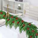 Christmas Cedar Garlands, Artificial Pine Cypress Greenery Garland, Christmas Decorations Holiday Indoor Outdoor Decor Winter Garland, 6FT