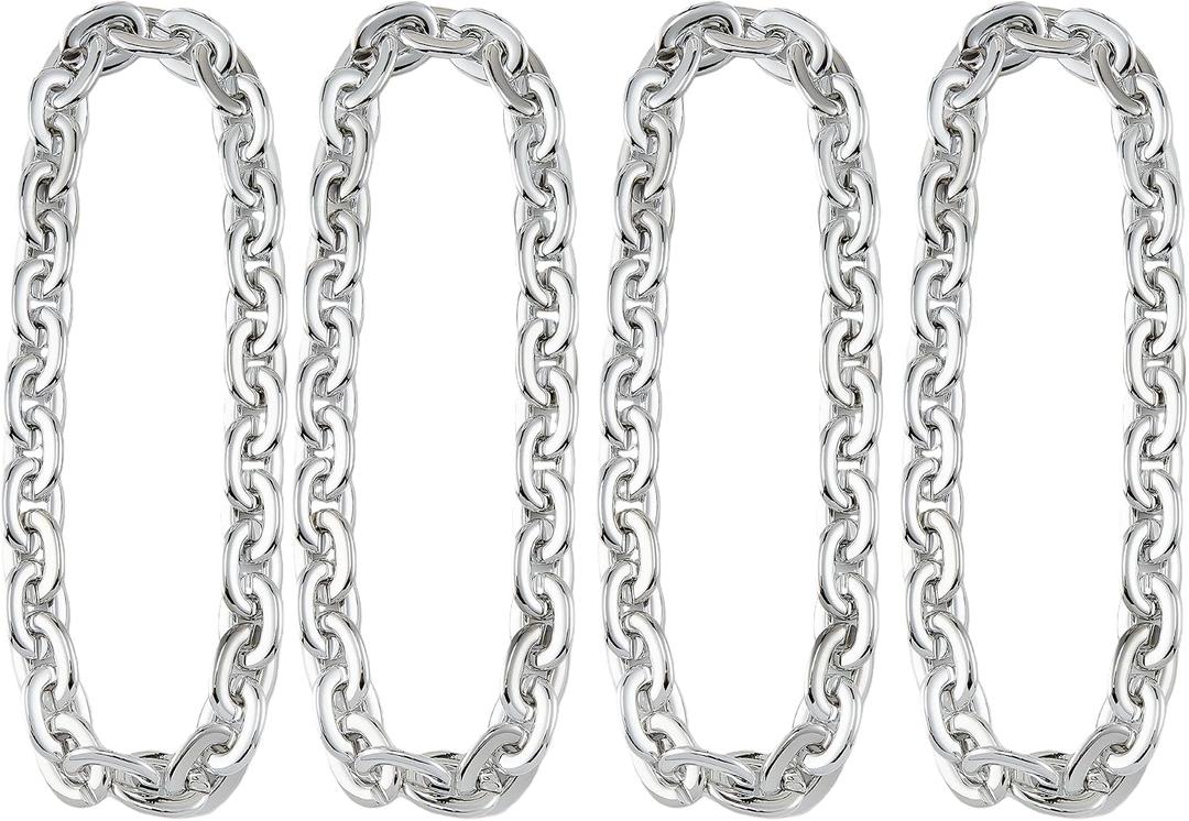 Passed colorfast test,Large Plastic Chain Necklace, 2 Pack / 4 Pack Optional,Hip-hop Rapper Big Chunky Fake Necklace , Super long Detachable, Non-fading Party Clothing Plastic Jewelry Necklace Decoration, Women and Men.