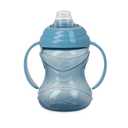 Nuby 3 Piece No-Spill Grip N Sip Cup with Soft Flex Spout, 2 Handle with Clik It Lock Feature, Neutral,10 Ounce