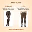 Aobiono Women Fleece Lined Tights Sheer Warm Pantyhose Fake Translucent Winter (Black)