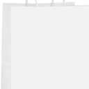 BagDream Gift Bags 100Pcs 5.25x3x8 Small Kraft Paper Gift Bags with Handles Bulk, White Paper Sacks for Wedding Birthday Party favor, Retail, Merchandise, Small Grocery