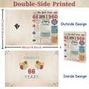 Zyulin Funny 72nd Birthday Card for Women Men, Retro Birthday Gifts for 72 Year Old Woman Man, 72nd Bday Decorations for Grandpa Grandma