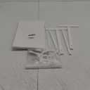 Civaner 11 Pcs Doll Garment Rack with Wooden Clothes Hanger for 18 Inch Girl Doll Clothes Mini Hangers Wardrobe Furniture Accessories for Dollhouse Baby Shower Supplies (White)