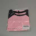 Abardsion Trendy Baby Tees for Women Y2K Shirts Cute Short Sleeve Crewneck Slim Fit Going Out Tops (Small, Light Pink & Black-sleeve)