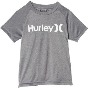 Hurley Boys' Rash Guard Shirt, Black Heather, XL