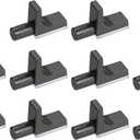 uxcell 10 Pcs Shelf Support Pegs, 7.5mm/0.30" Pin Length Zinc Alloy Kitchen Cabinet Shelf Holder Support Pins for Bookshelf Cupboard Closet Furniture, Black