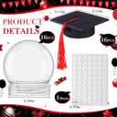 SiliFine 16 Set 2.36 Inch 2026 Mini Graduation Cap Candy Balls Jars, Graduation Party Favors, Clear Plastic Candy Containers with Tassels, Grad Cap Box for DIY, Graduations Party Gifts(Red)