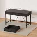 VERMESS Small Desk with Wood Drawers, 40 Inch Computer Desk for Bedroom, Vanity Makeup Desks, Kids Desks for Small Space with Storage for Home Office, Study Writing Simple Computer Table, Black