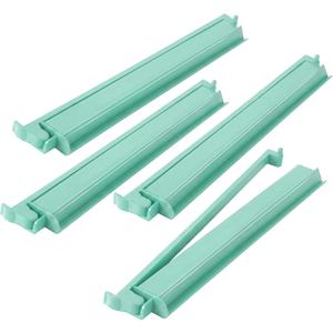 4 Pcs 18.7 Inch Acrylic Mahjong Tile Racks with Pushers for Game Night American Mahjong Racks Tile Set for Mah Jong Lovers and Beginners(Mint Green)
