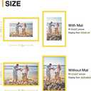 decorUhome 11x17 Picture Frame, Display Pictures 8x12 with Mat or 11x17 without Mat, Wall Hanging Poster Frame, Yellow, 1 Pack