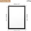 uxcell 2 Pcs Magnetic Sign Holder, 8" x 11.5" Self-Adhesive Magnetic Wall Signs Holder Magnetic Picture Frame Document Holder for Home Office Wall Window Displays, Black
