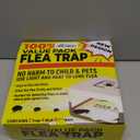 2 Pack Flea Traps for Inside Your Home, Flea Light Traps for Home Indoor with 4 Bulbs and 8 Sticky Discs, Bed Bug Trap Safe to Pets and Kids (White Grey)