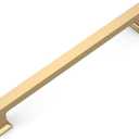Amerdeco 10 Pack Champagne Bronze Cabinet Pulls 6.3 Inch(160MM) Hole Centers Kitchen Cabinet Handles Cabinet Hardware Kitchen Handles for Cabinets Cupboard Handles Drawer Pulls ZH0019