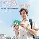 Cute Cover for Powerbeats Fit Case 2025, 3D Cartoon Funny Design | Shock Resistant | Full Protection Soft Silicone Case Compatible with Beats Powerbeats Fit Earbuds Accessories with Keychain, Green