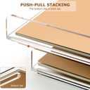 2 Pack- Stackable Paper Letter Tray, A4 File Tray Desk Organizer, Acrylic Desk Organizers and Accessories Sorter, Clear Workspace Office Supplies Organizers, 12.4inx8.86inx3.46in