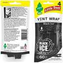 LITTLE TREES Car Freshner Black ICE Rectangle AIR FRESHENER RP 4 CT (Pack of 2)