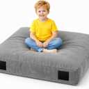 Crash Pad for Kids Sensory Autism Sensory Crash Pad & Crash Mat, Soft High Density Foam Landing Pad with Washable Velvet Cover & Handle for Indoor Play & Sensory Gym, Size 5 * 5 FT