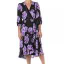 Women's Maison Tara Floral Box Print Midi Dress, Size 6 