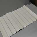 Foldable Stone Bath Mat 60x39cm | Quick-Dry Diatomaceous Earth Bath Rug with PVC Anti-Slip Base | Bathroom, Kitchen, Pet-Friendly Water Absorbent Mat (White)