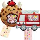 Vango BIZYBOO - The Original Seek & Find Plush - Hidden Object Search Problem Solving Educational Matching Game for Kids 2 and Up - 2 Pack (Crumbs & Blaze)