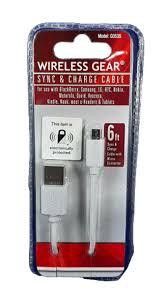 Micro USB Sync and Charge Cable 6ft