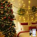 100Ft 2000 LED Cluster Lights for Christmas Tree Plug in Firecrackers String Light with Remote 8 Modes Timer Memory Waterproof Twinkle Fairy Decor for Indoor Xmas Tree Garland Decor(Warm Light)