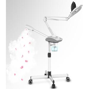 TASALON Professional Facial Steamer with 5X Magnifying Lamp for Esthetician