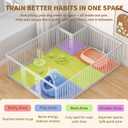 Acrylic Dog Playpen for Puppies & Small Dogs, 23.6" H, 16 Panels
Puppy Playpen with Clear PET Acrylic Panels & Lockable Door, HDPE Pet Playpen, DIY Pet Fence for Home, Apartment, Small Pets