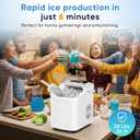 NEWBULIG Ice Maker, Countertop Ice Machine with Handle, 9 Bullet Cubes in 6~8 Mins, 26lbs Daily, Self-Cleaning with Basket and Scoop for Home/Kitchen/Camping/RV
