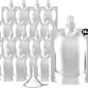 16 Pcs Plastic Flasks-Reusable 16OZ Drink Bags,Leak-Proof, BPA-Free for Travel,Plastic Flasks,Juice Travel Drink Bags for Travel Outdoor Sports, Concerts, Events(16OZ,16PCS)