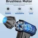 Compressed Air Duster- 300000RPM Super Power Electric Air Duster, Variable Wind Speed MAX 200g Mini Dust Blower for Computer, Keyboard, Outdoor, House and Car, Rechargeable Canned Air Replace Air Can
