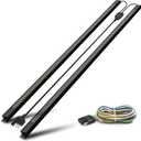 MICTUNING Triple Tailgate Light Bar Waterproof Plug-and-Play Aluminum Frame with 4-Way Flat Connector - Amber Sequential Turn Signal, Red Brake/Running, White Reverse Lights for Pickup Truck (54 Inch- Foldable)