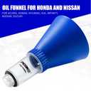 Engine Oil Funnel Compatible with Honda, Nissan and Hyundai Vehicle | Spill-Free Hands-Free, Fast & Easy Oil Change