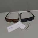 Dollger Square Oversized Sunglasses for Women Men Fashion Flat Top Big Black Frame Shades
