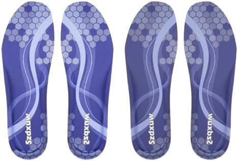 Szdxuw 2 Pairs Memory Foam Insoles for Women and Men - Cut to Insoles, Cushioning Comfort Soft Insole for Sports Shoes, Sneakers, Walking Boots, Work Shoes Replacement Shoe Inserts, Blue Women