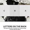 Jigsaw Puzzles for Adults 1000 Pieces - Challenging Fun Puzzles Elegant Lady Silhouette with Floral & Lace Decor, Beauty Flower Woman with Black & White Pearl, Beauty Shadow